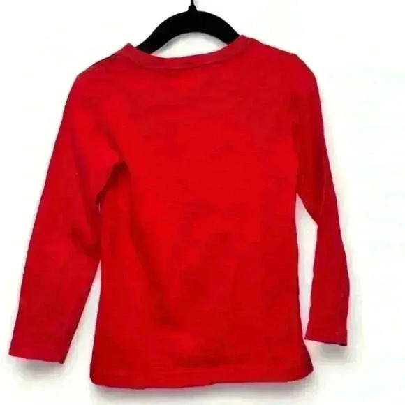 PL Kids - Red long w sleeve w Black Fox Print- boys size 4 - Picture 3 of 4